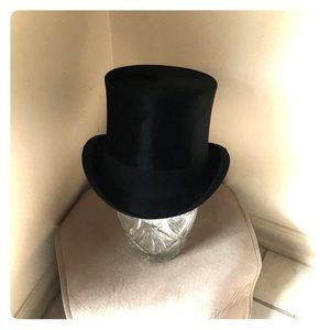 Vintage black fur seal top hat